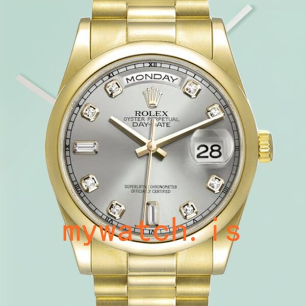 Rolex Day-Date Mens 118208 36mm President Bracelet/Oyster Bracelet Gold-tone: A Timeless Symbol of Luxury