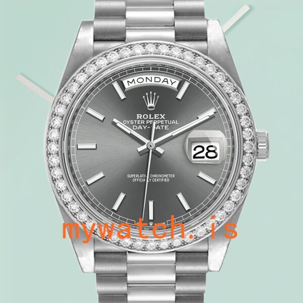 Rolex Day-Date Mens 40mm m228349rbr-0041 Silver-tone: A Timeless Masterpiece