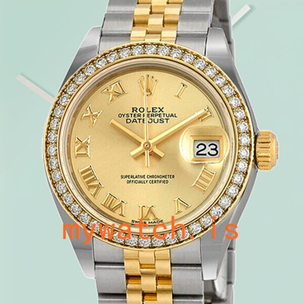 Rolex Datejust m279383rbr-0009 Ladies 28mm Champagne Dial Automatic: A Timeless Elegance