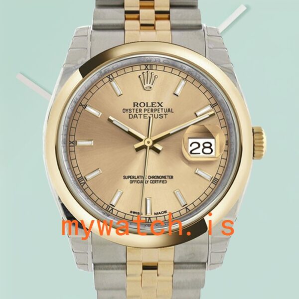 Rolex Datejust Men's 116203CSJ 36mm Champagne Dial Stainless Steel: A Timeless Classic