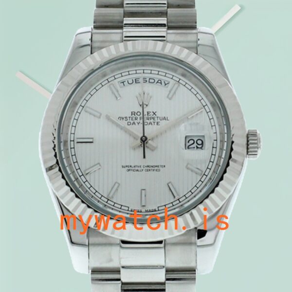 Rolex Day-Date 40mm Mens 228239 President Bracelet Stainless Steel: Genuine vs. Replica