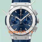 Hublot Classic Fusion Men 521.NX.7170.LR-001 44mm Blue Dial Leather Strap: A Timeless Elegance